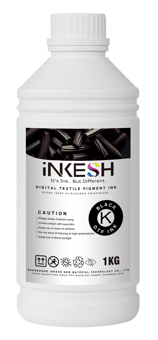Black_Inkesh OEKO-TEX Certified - Ethylene Glycol Free - Premium Inks - 1 Liter (Individual)