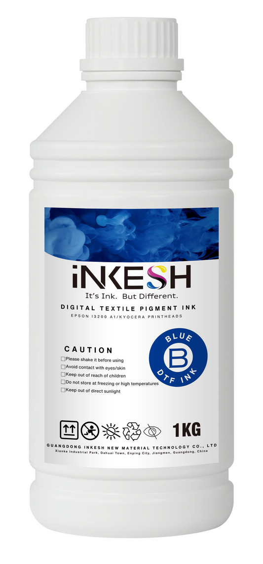 Blue_Inkesh OEKO-TEX Certified - Ethylene Glycol Free - Premium Inks - 1 Liter (Individual)