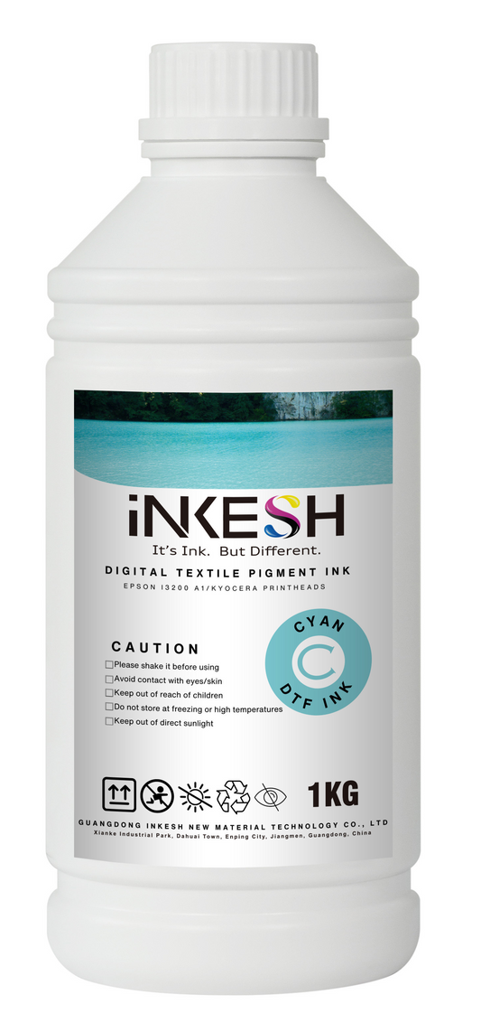 Cyan_Inkesh OEKO-TEX Certified - Ethylene Glycol Free - Premium Inks - 1 Liter (Individual)