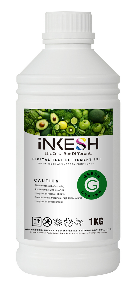 Green_Inkesh OEKO-TEX Certified - Ethylene Glycol Free - Premium Inks - 1 Liter (Individual)
