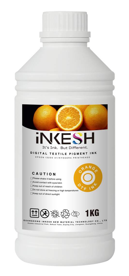 Orange_Inkesh OEKO-TEX Certified - Ethylene Glycol Free - Premium Inks - 1 Liter (Individual)