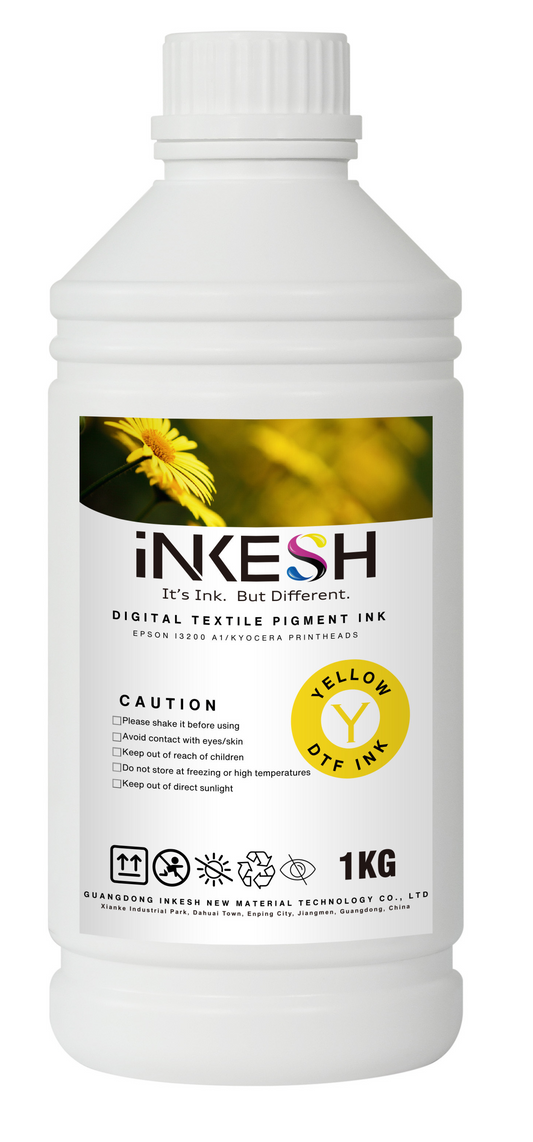 Yellow_Inkesh OEKO-TEX Certified - Ethylene Glycol Free - Premium Inks - 1 Liter (Individual)