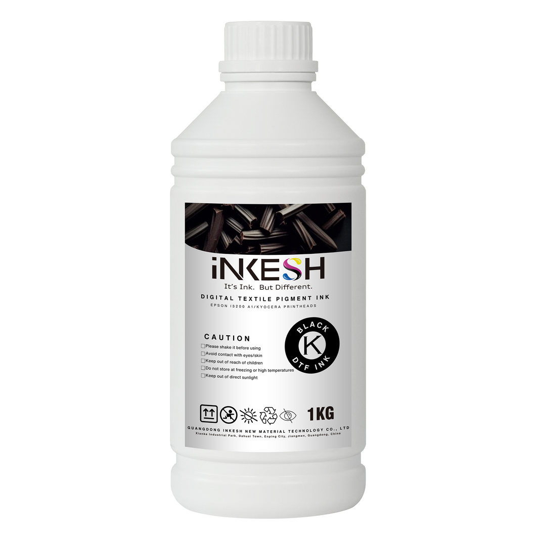 Black_Inkesh OEKO-TEX Certified - Ethylene Glycol Free - Premium Inks - 1 Liter (Individual)