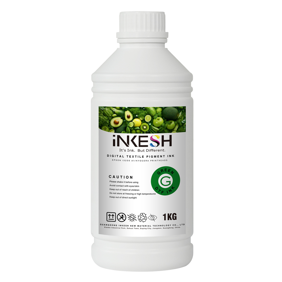 Green_Inkesh OEKO-TEX Certified - Ethylene Glycol Free - Premium Inks - 1 Liter (Individual)