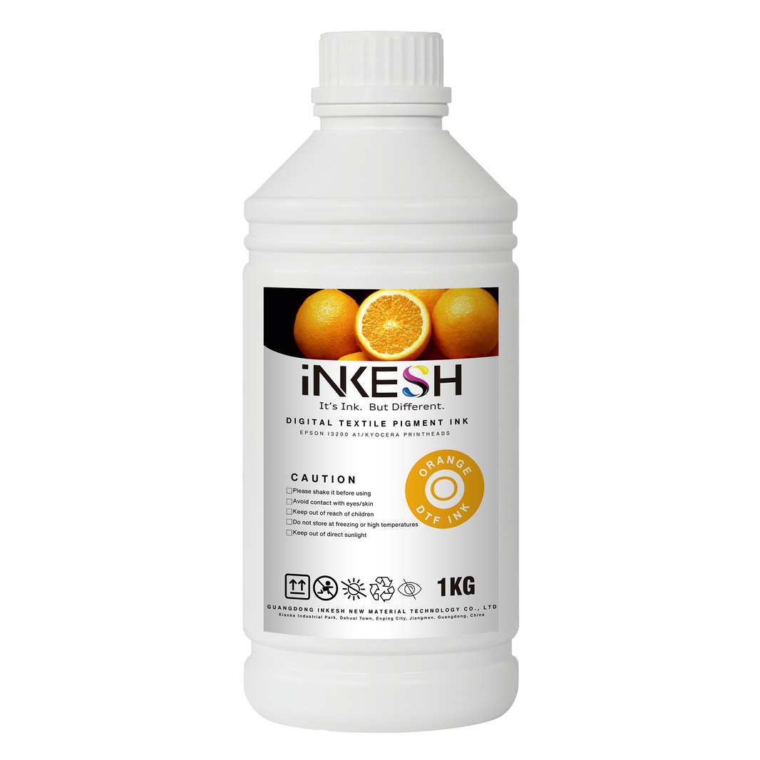Orange_Inkesh OEKO-TEX Certified - Ethylene Glycol Free - Premium Inks - 1 Liter (Individual)