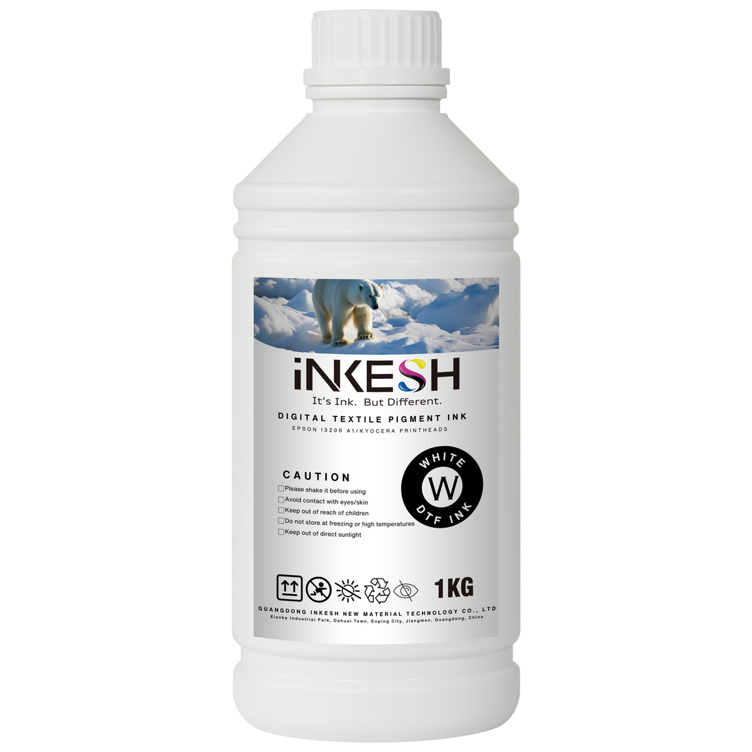 White - Inkesh OEKO-TEX Certified - Ethylene Glycol Free - Premium Inks - 1 Liter (Individual)