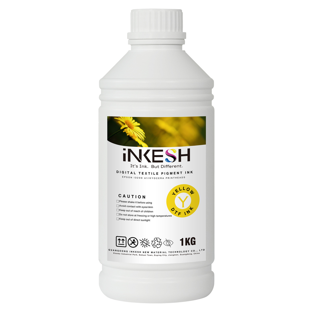 Yellow_Inkesh OEKO-TEX Certified - Ethylene Glycol Free - Premium Inks - 1 Liter (Individual)
